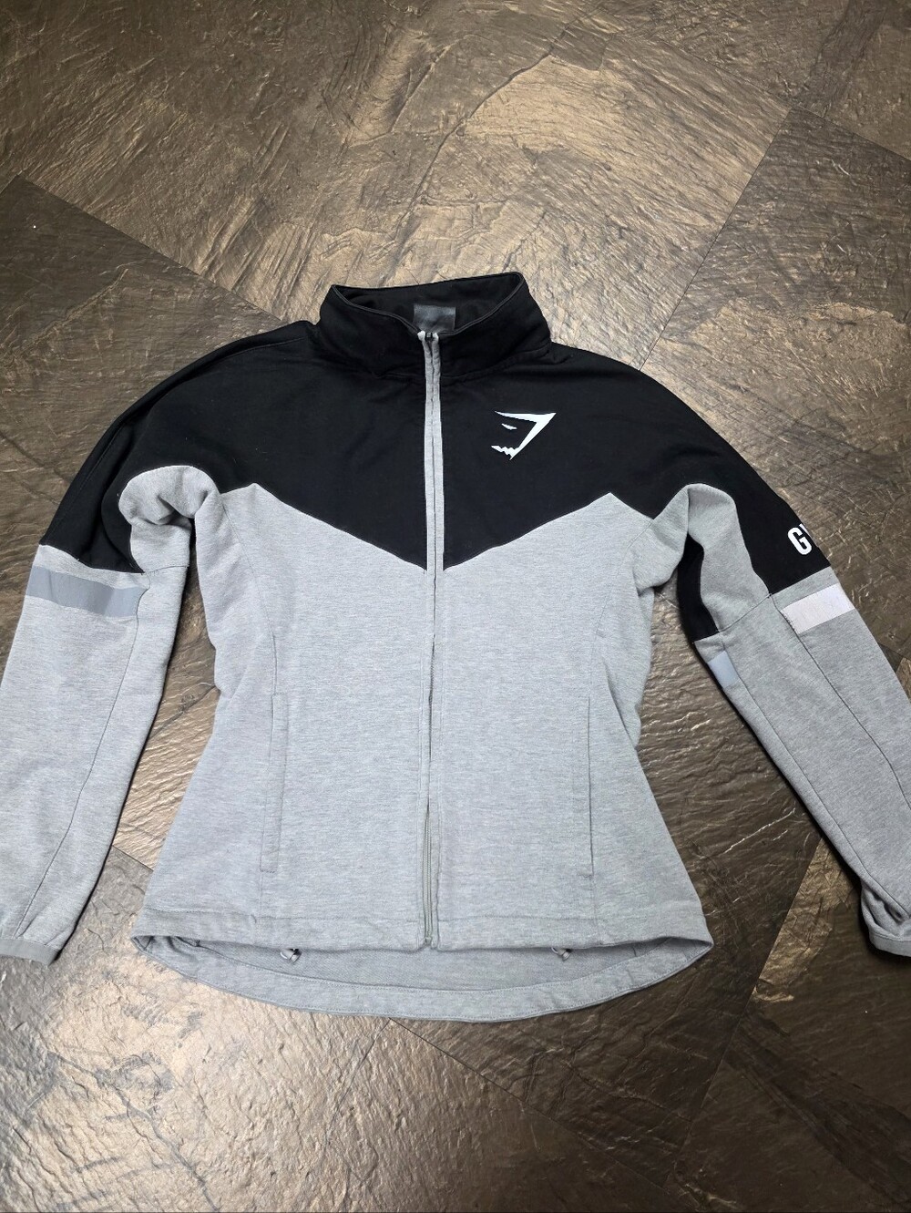 Gymshark Black & Gray Women's Zip-Up Jacket